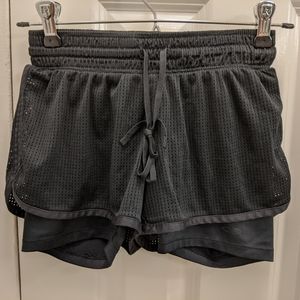 Black athletic shorts